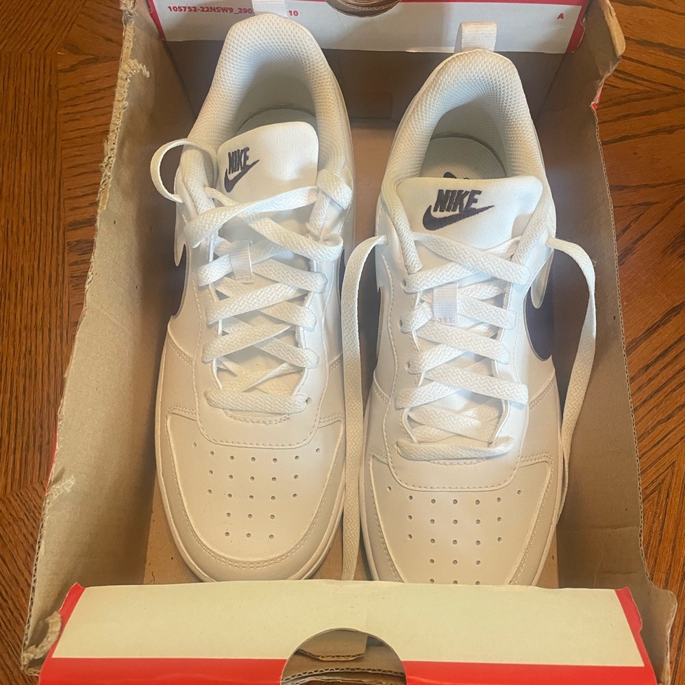 Nike Court Borough Low Recraft White/Burgundy Crush 6.5 youth - Picture 4 of 5